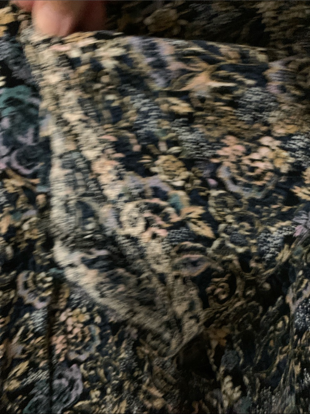 Knox Rose Navy & Cream Floral Pintuck V-Neck Tunic - Picture 10 of 10